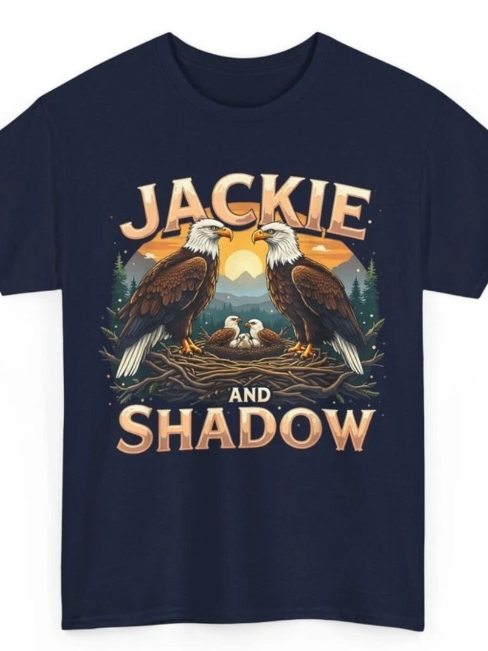 Bald Eagle Family Dad Mom Jackie and Shadow Unisex T Shirt